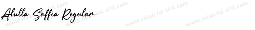 Alulla Saffia Regular字体转换